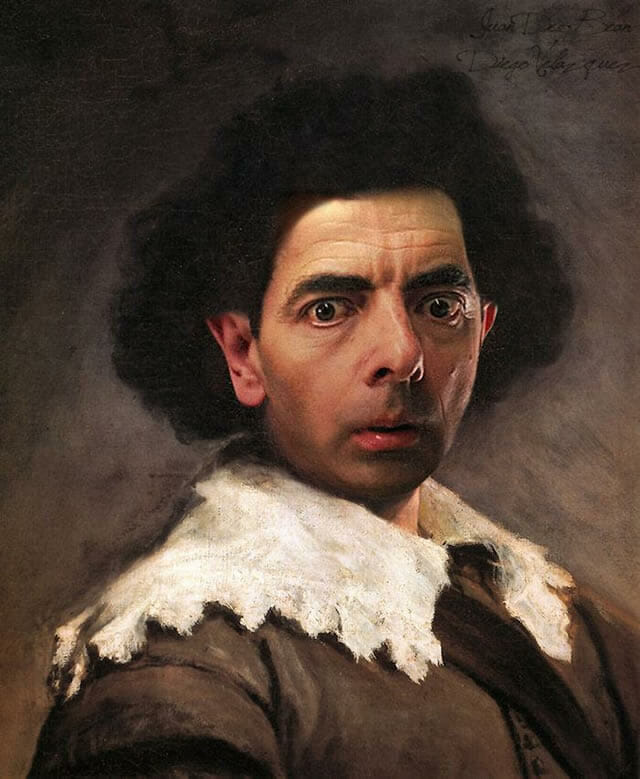 14 Pinturas históricas engraçadas que tiveram suas faces trocadas pela do Mr. Bean