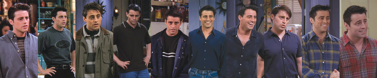 Os diversos looks dos personagens de Friends em todas as temporadas