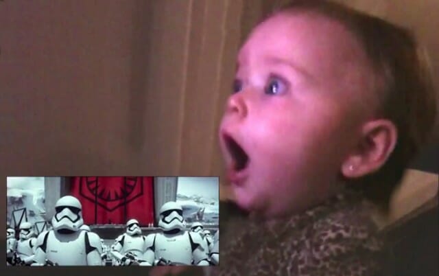 Até os bebês adoraram o novo trailer de Star Wars! Este vídeo prova isso