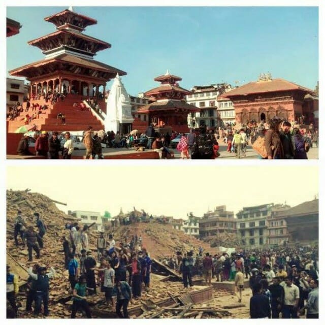 Terremoto no Nepal - Imagens comparam pontos turísticos antes e depois da destruição