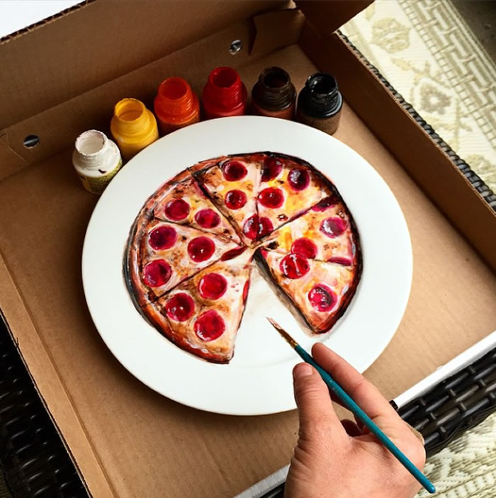 11 Desenhos hiper-realistas feitos em pratos que parecem comida de verdade