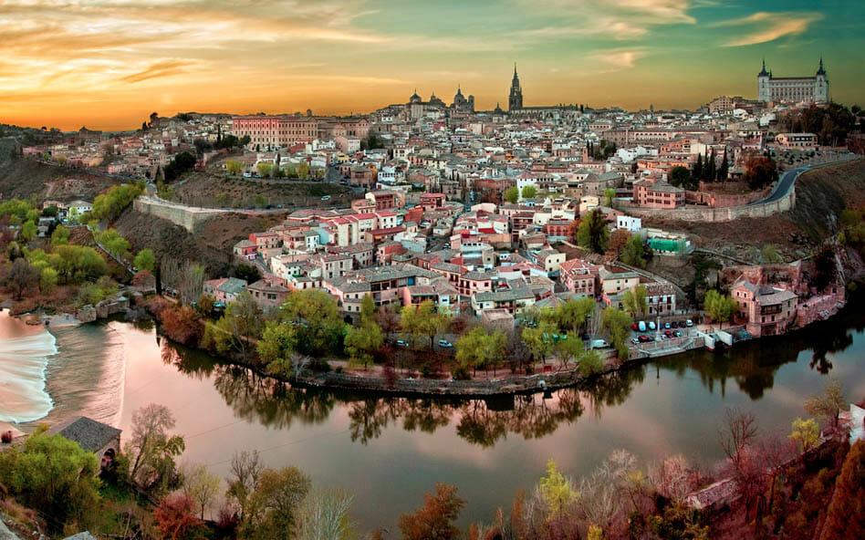 Vilarejo em Toledo, Espanha