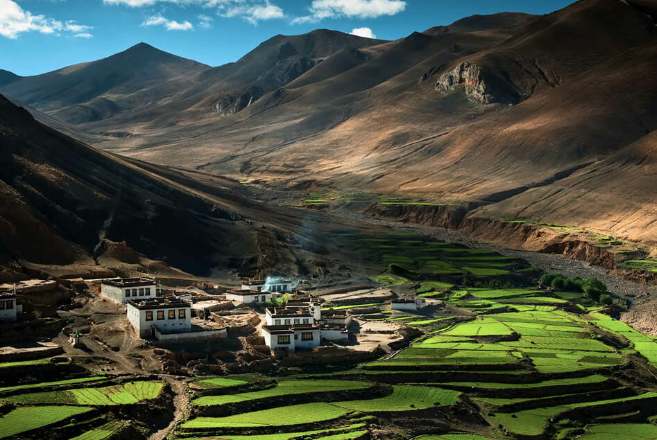 Vilarejo em Tibete, Himalaia