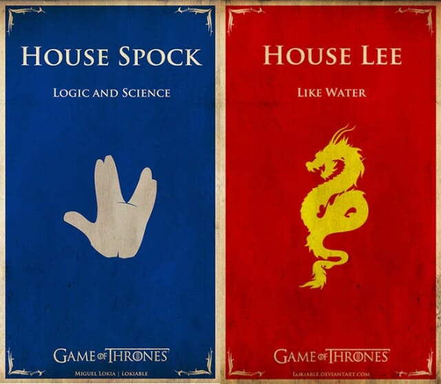 E se personagens famosos da cultura pop tivessem seus próprios símbolos de Casas em Game of Thrones?