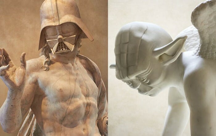 Artista transforma personagens de Star Wars em estátuas gregas antigas