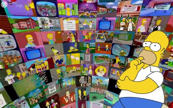 Assista a 500 episódios de Os Simpsons através de uma esfera virtual incrível!