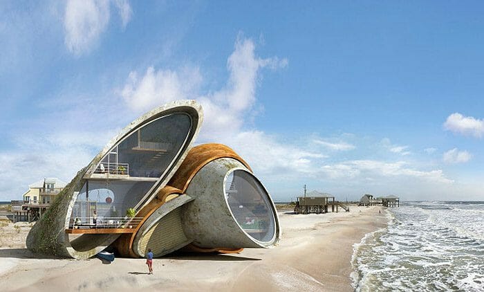 Como serão as casas no futuro? Designer projeta modelos incomuns que resistiriam a furacões