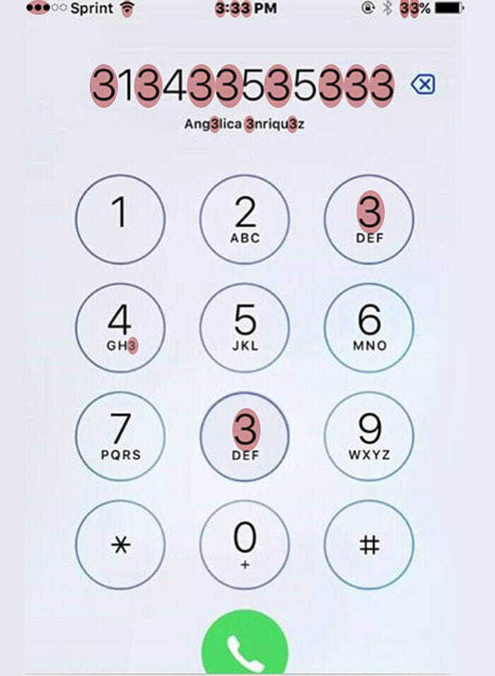 how amny 3s do you see puzzle