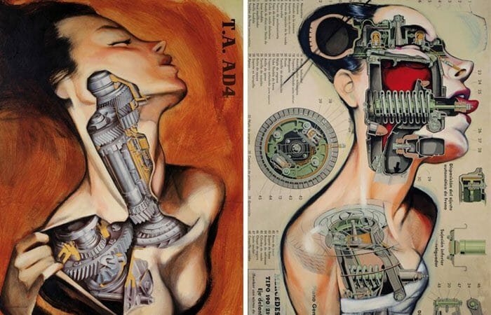 Mulheres Ganham Corpos Mecânicos Nas Ilustrações De Fernando Vicente