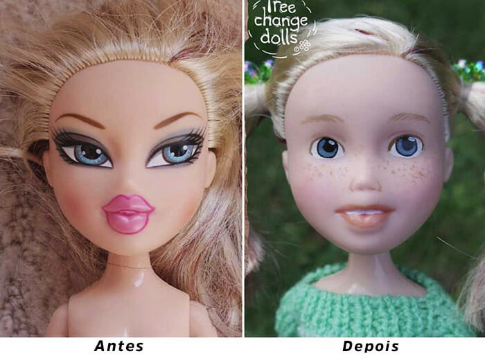 Mulher Remove Maquiagem De Bonecas Dando a Elas Um Aspecto Realista Antes de Vendê-las. O Resultado É...