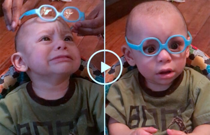 VÍDEO: Bebê Tem Reação Adorável Ao Provar Seus Óculos Pela Primeira Vez