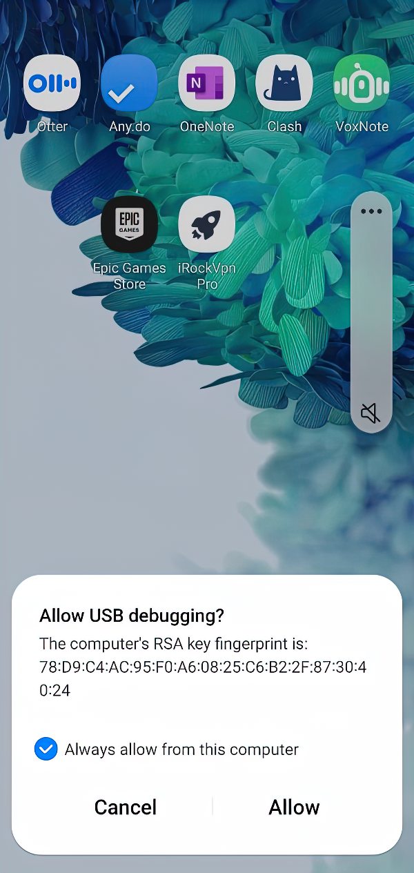 depuração USB Android